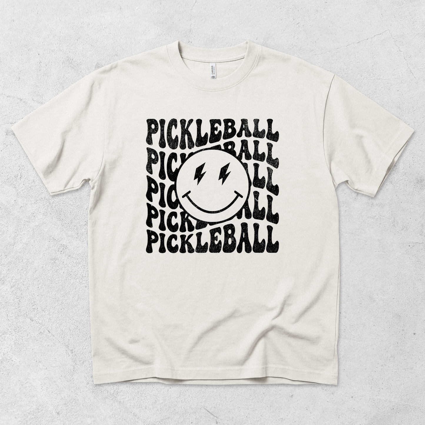 Smiley Face Pickleball T Shirt