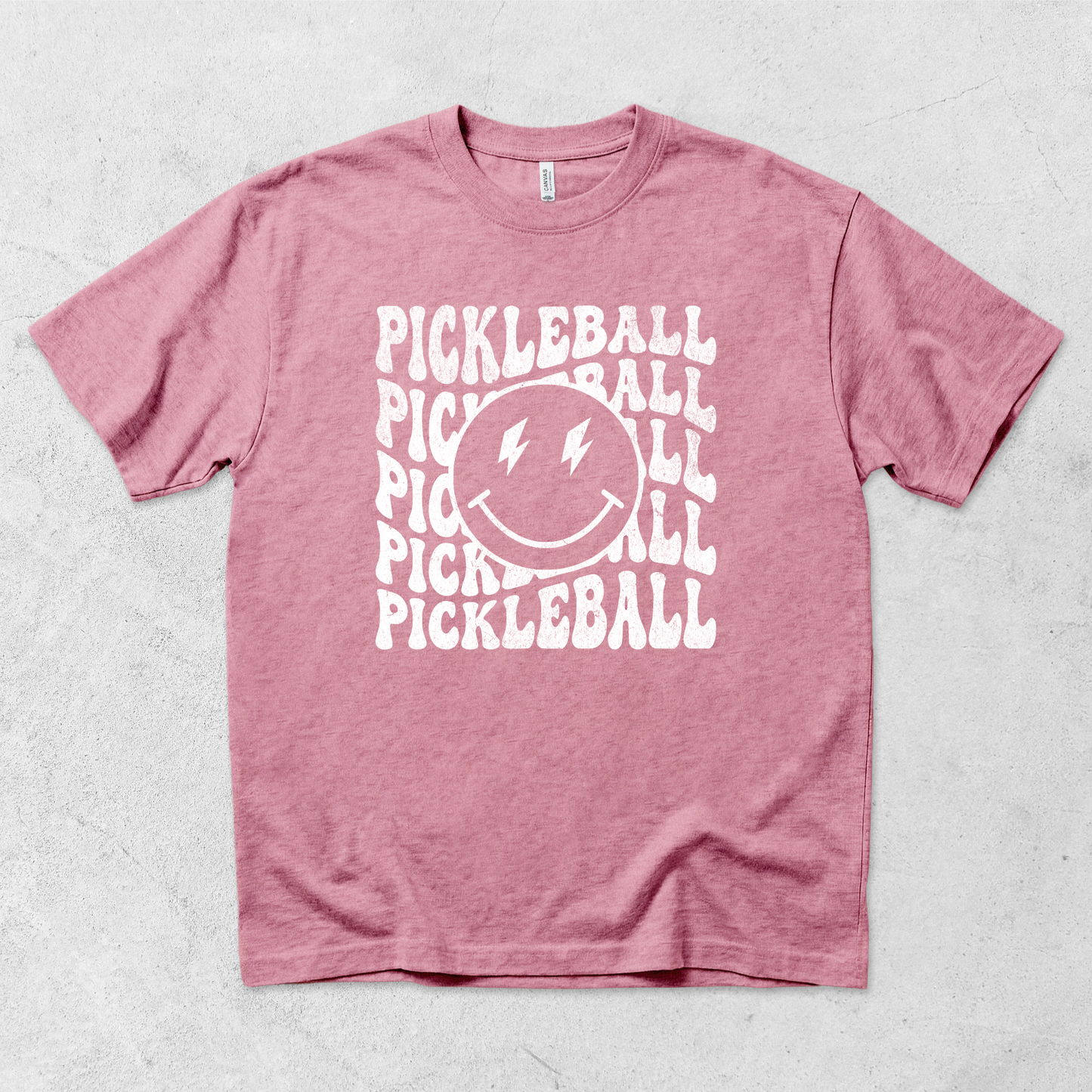 Smiley Face Pickleball T Shirt