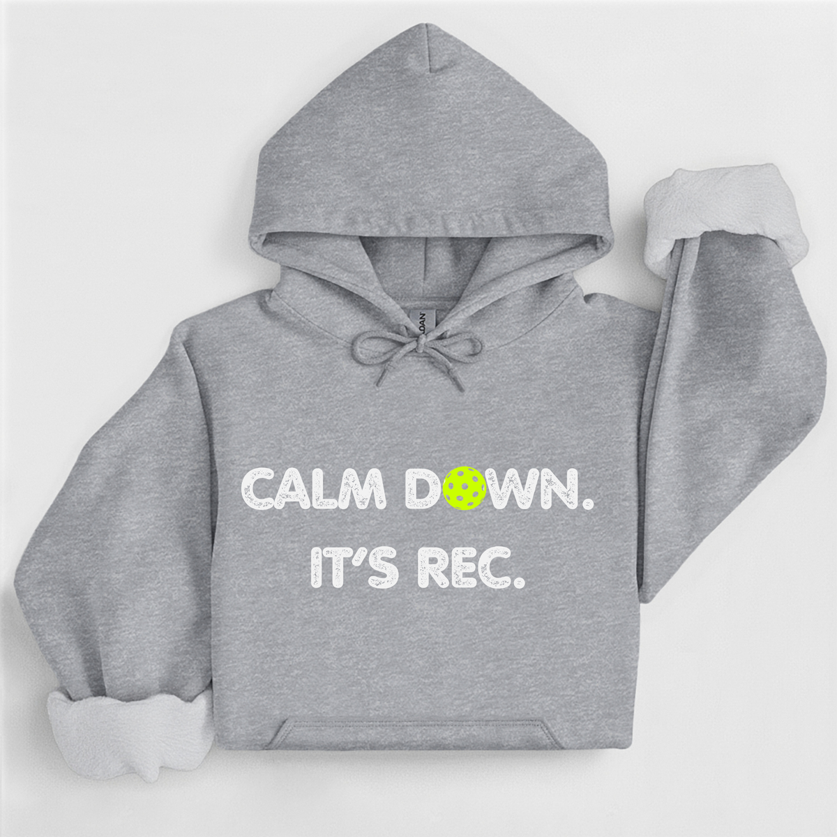 Calm Down It's Rec Pickleball Hoodie